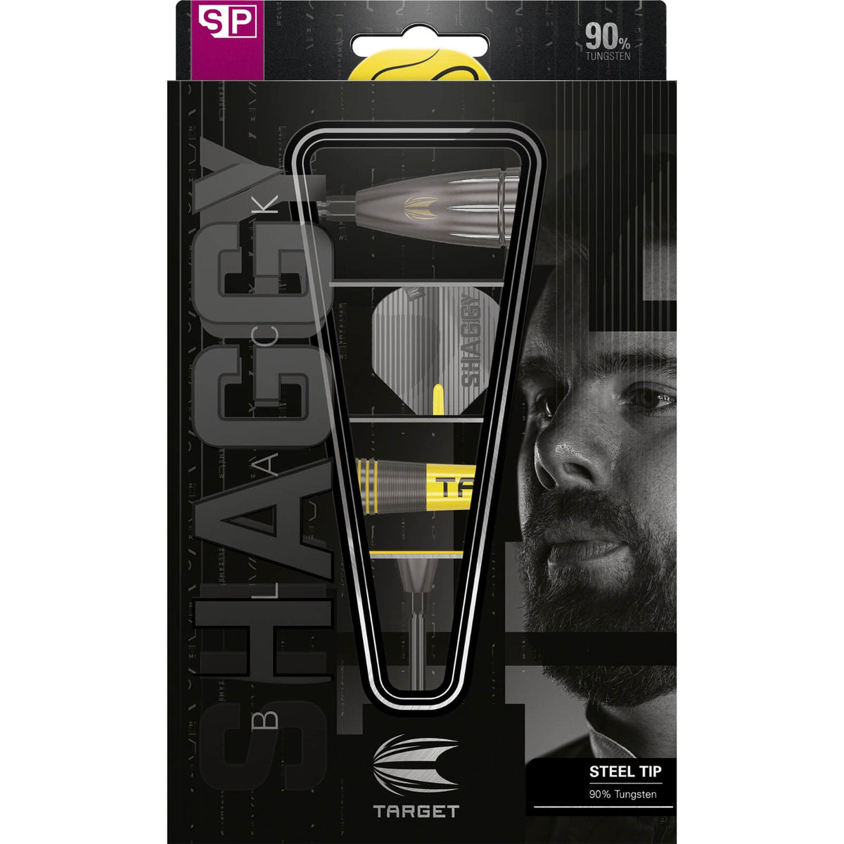 Darts - Target - Scott Williams Black Darts - Swiss Point - Steel Tip - 90% Tungsten - 23g 25g