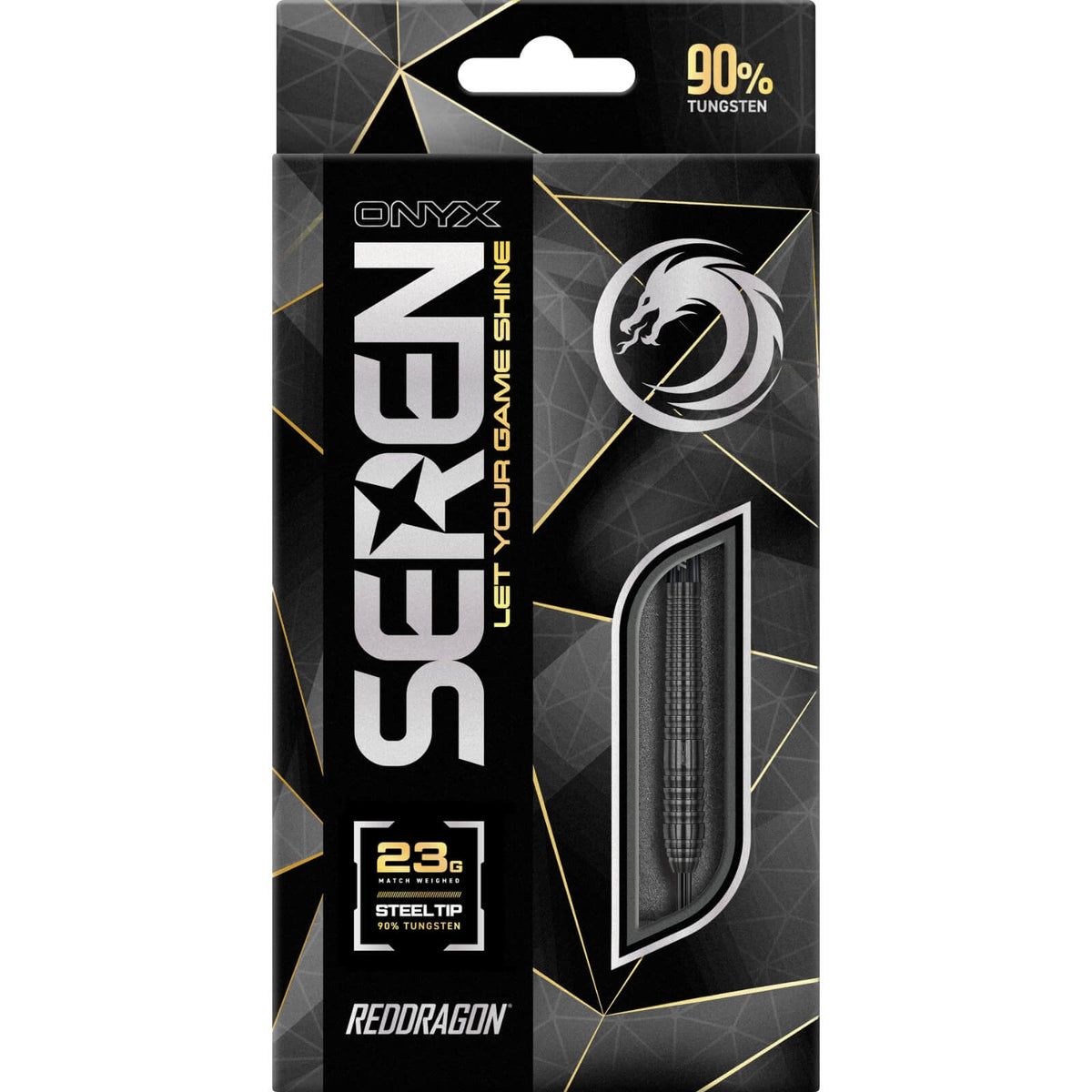 Darts - Red Dragon - Seren 2 Onyx Darts - Steel Tip - 90% Tungsten - 21g 23g
