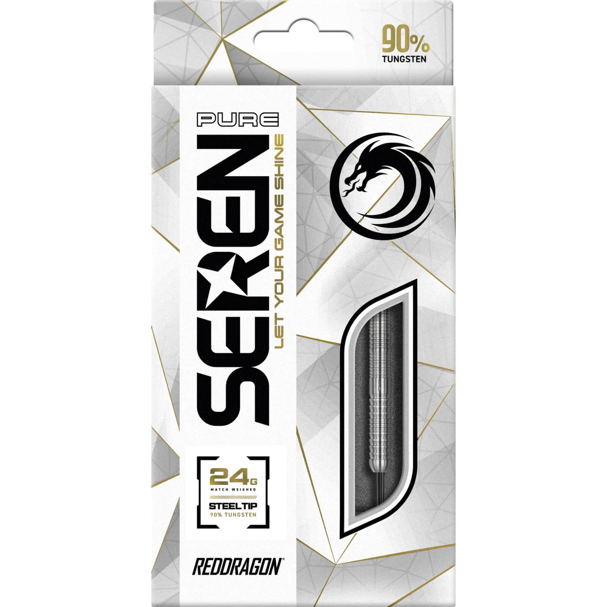 Darts - Red Dragon - Seren 1 Pure Darts - Steel Tip - 90% Tungsten - 22g 24g