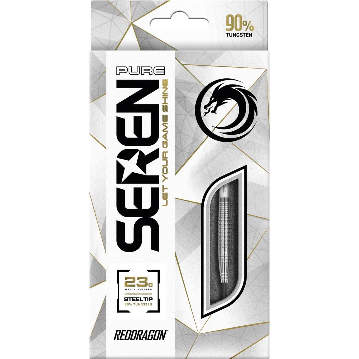 Darts - Red Dragon - Seren 4 Pure Darts - Steel Tip - 90% Tungsten - 23g 25g