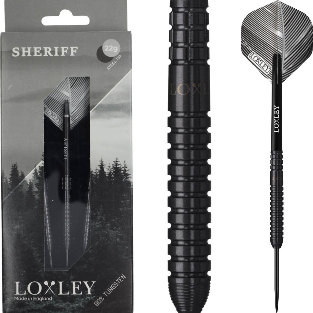 Darts - Loxley - Sheriff Darts - Steel Tip - 90% Tungsten - 20g 22g 24g