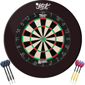 Shot - Bandit Gen 4 Dartboard & Surround Ready to Play Bundle - Black