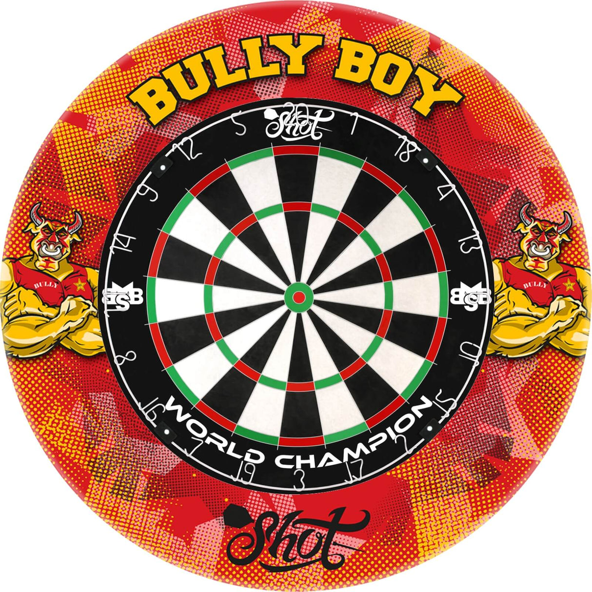 Shot - Michael Smith World Champion Dartboard & Surround Bundle -