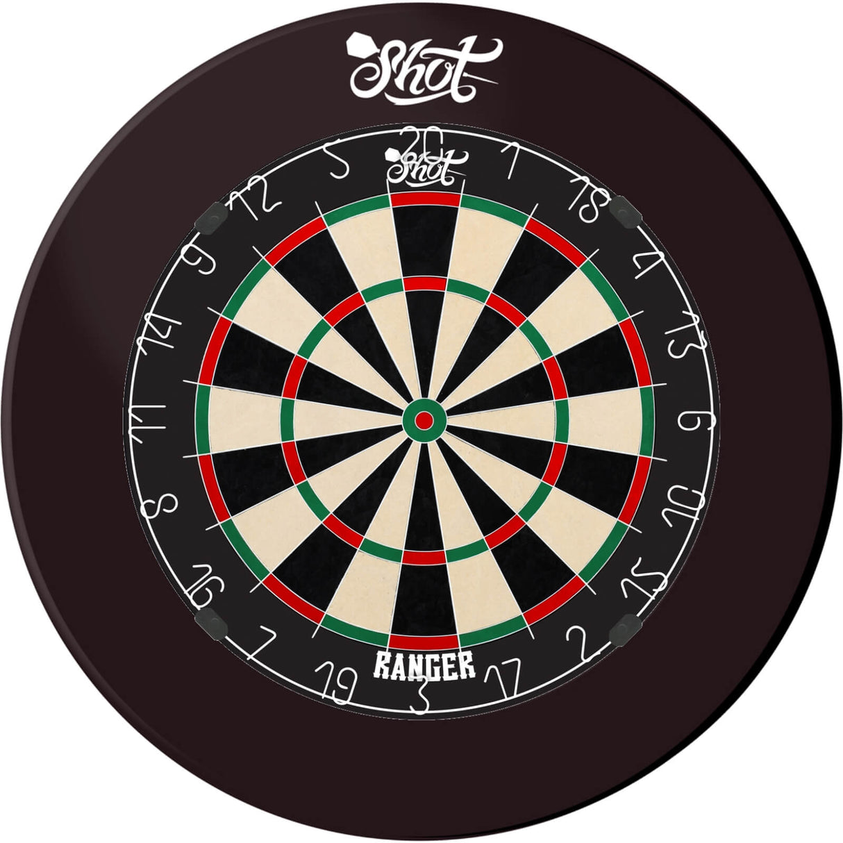 Shot - Ranger Dartboard & Surround Bundle - Black
