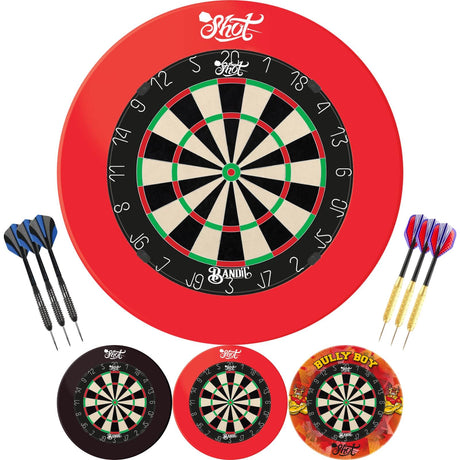 Shot - Bandit Gen 4 Dartboard & Surround Ready to Play Bundle -