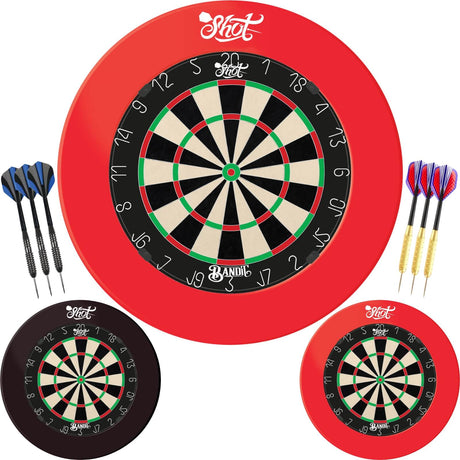 Shot - Bandit Gen 4 Dartboard & Surround Ready to Play Bundle -