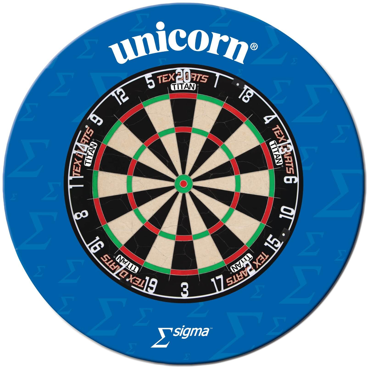 Surrounds &amp; Dartboards - Unicorn - Sigma Dartboard Surround &amp; Dartboard Bundle - Choose Your Board Tex Darts - Titan