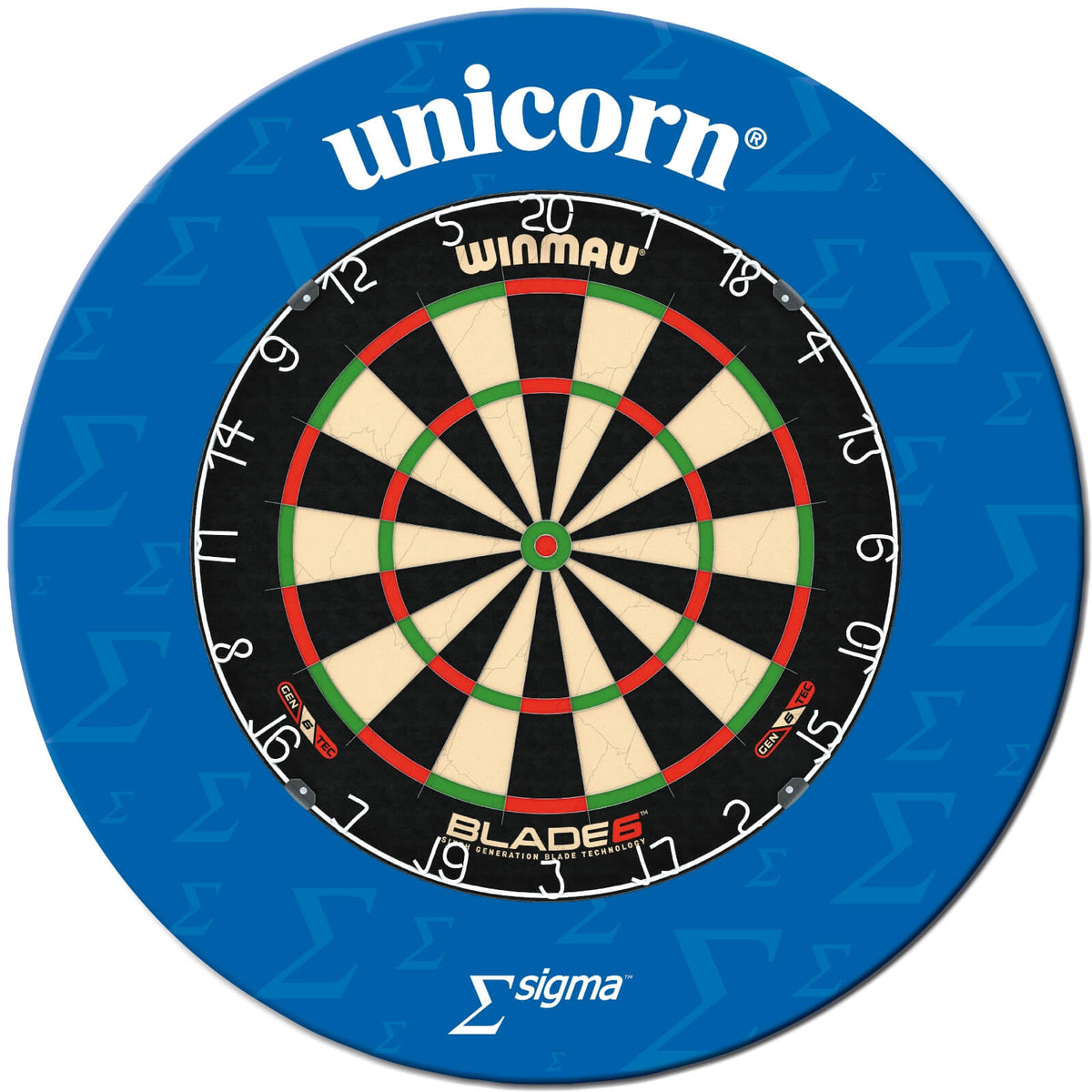 Surrounds &amp; Dartboards - Unicorn - Sigma Dartboard Surround &amp; Dartboard Bundle - Choose Your Board Winmau - Blade 6