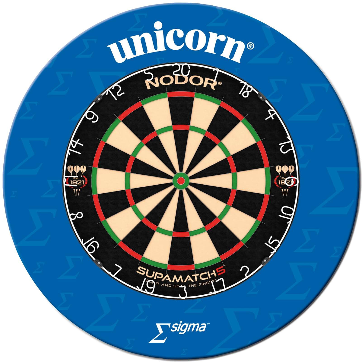 Surrounds &amp; Dartboards - Unicorn - Sigma Dartboard Surround &amp; Dartboard Bundle - Choose Your Board Nodor - Supamatch 5