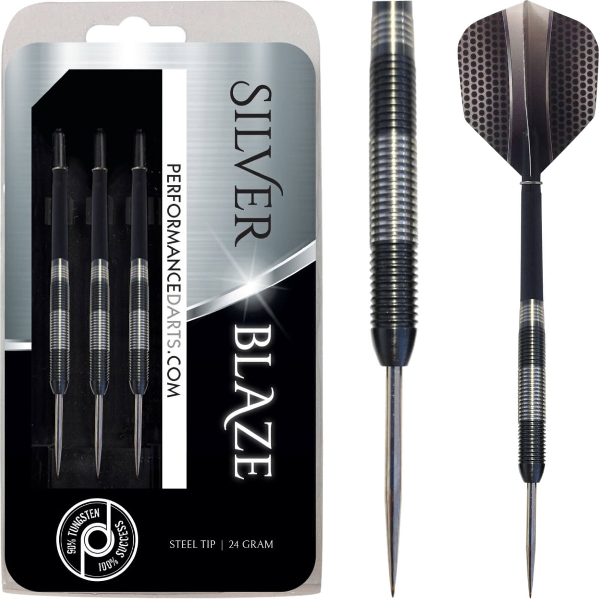 Performance Darts - Silver Blaze - 90% Tungsten - 22g 24g -