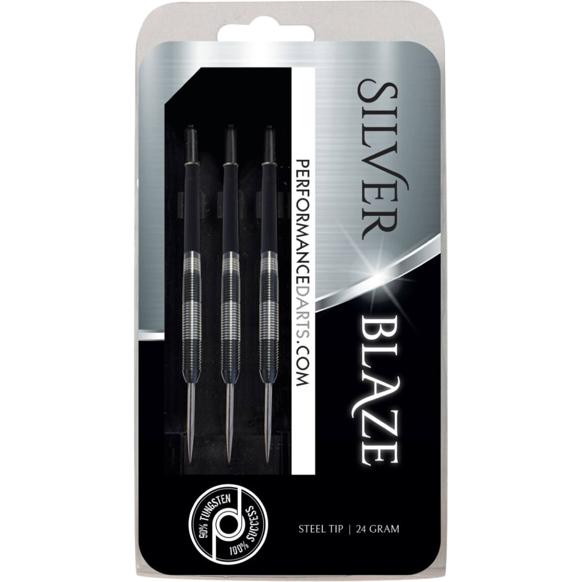 Darts - Performance Darts - Silver Blaze - Steel Tip - 90% Tungsten - 22g 24g 