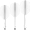 Mission - Force 90 - Slim Dart Flights - Integrated Flight & Shaft System - Short / White