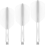 Mission - Force 90 - Slim Dart Flights - Integrated Flight & Shaft System - Short / White