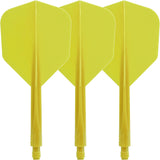 Condor - Axe Small Solid Colour - Standard Dart Flights - Integrated Flight & Shaft System - Short (21.5mm) / Yellow
