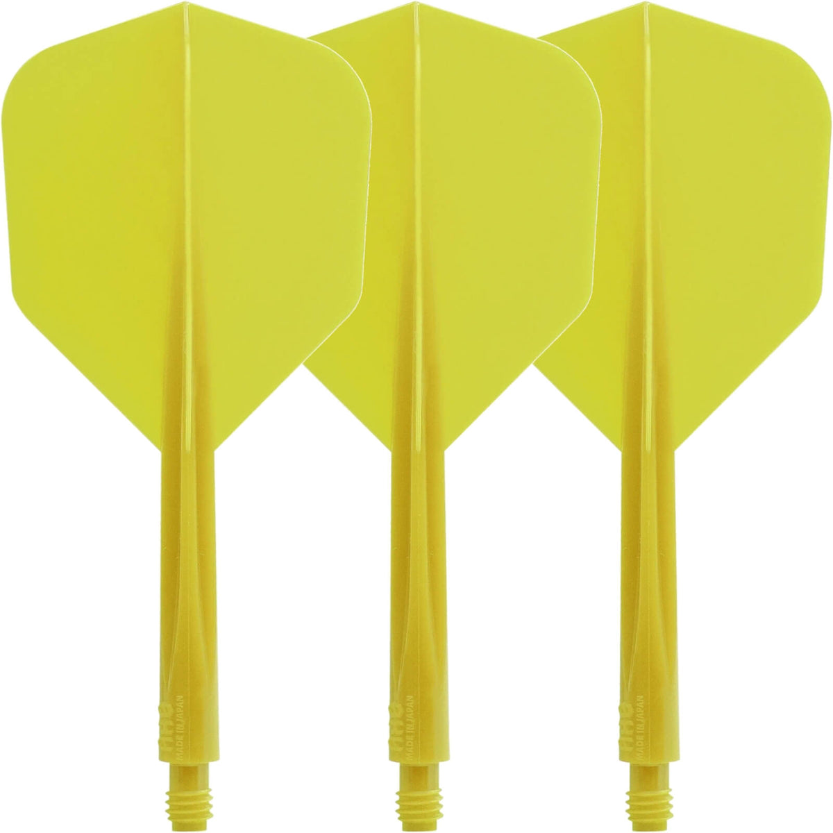 Dart Flights - Condor - Axe Small Solid Colour - Standard Dart Flights - Integrated Flight &amp; Shaft System Short (21.5mm) / Yellow