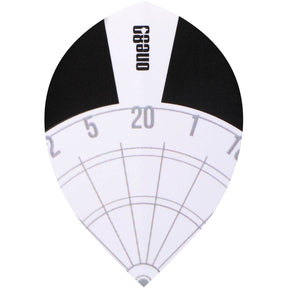 One80 - Spectra - Pear Dart Flights - White