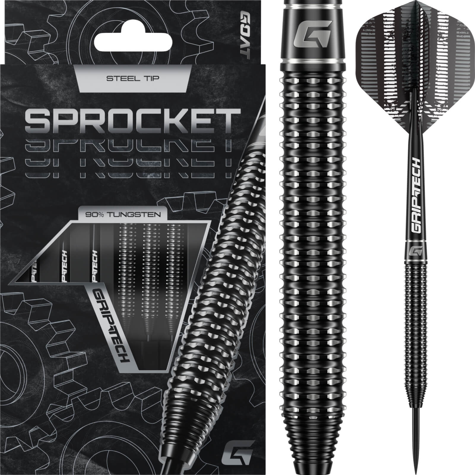Darts - GOAT - Sprocket Darts - Steel Tip - 90% Tungsten - 21g 22g 23g 24g 26g 28g 32g