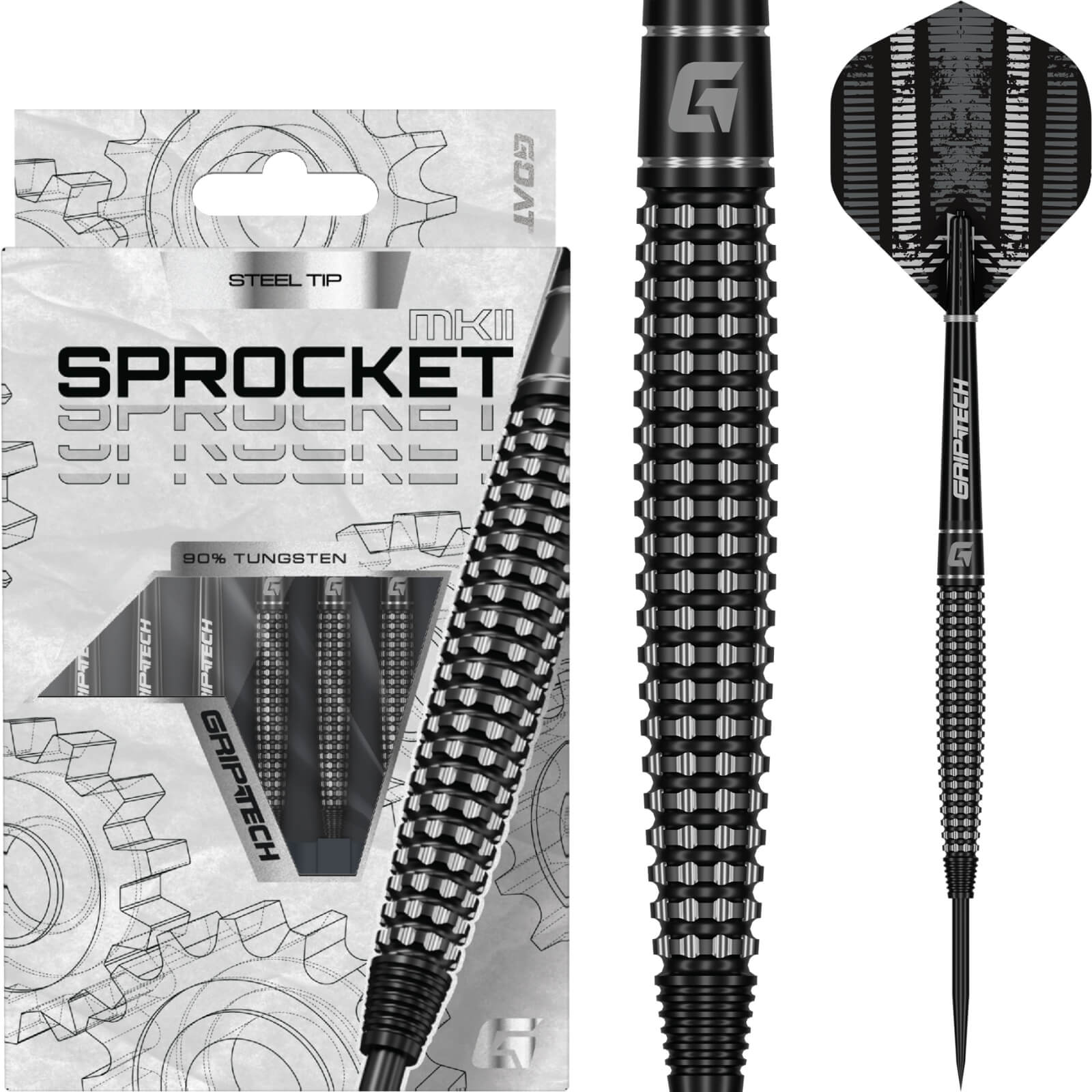 ②【廃盤】DARTS of GlGOR 925 バングル GOAT Sprocket MKII Darts | 90% Tungsten | Torpedo Steel Tip Darts