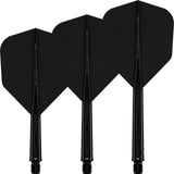 Mission - Force 90 - Standard Dart Flights - Integrated Flight & Shaft System - Short / Black