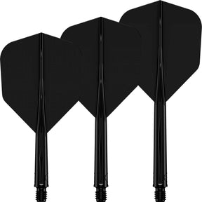 Mission - Force 90 - Standard Dart Flights - Integrated Flight & Shaft System - Short / Black