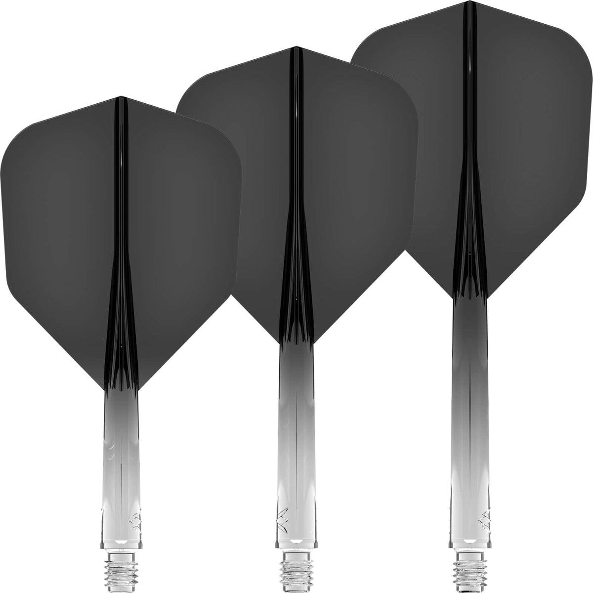 Dart Flights - Mission - Force 90 Gradient - Standard Dart Flights - Integrated Flight &amp; Shaft System Short / Black