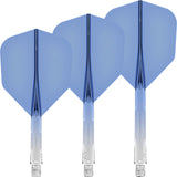 Mission - Force 90 Gradient - Standard Dart Flights - Integrated Flight & Shaft System - Short / Blue