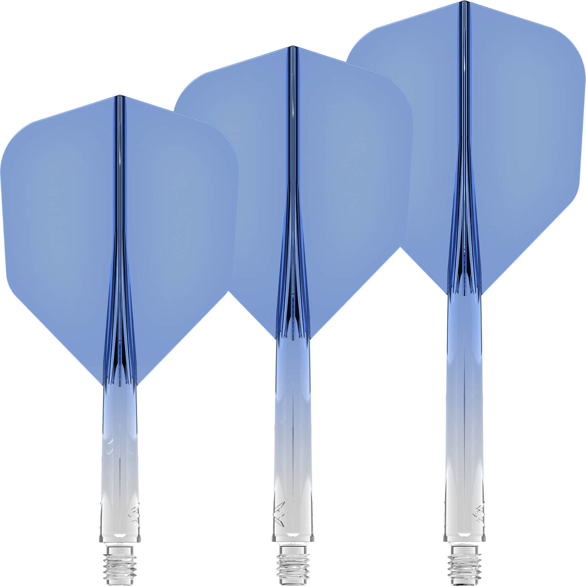 Dart Flights - Mission - Force 90 Gradient - Standard Dart Flights - Integrated Flight &amp; Shaft System Short / Blue