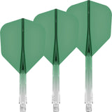 Mission - Force 90 Gradient - Standard Dart Flights - Integrated Flight & Shaft System - Short / Green