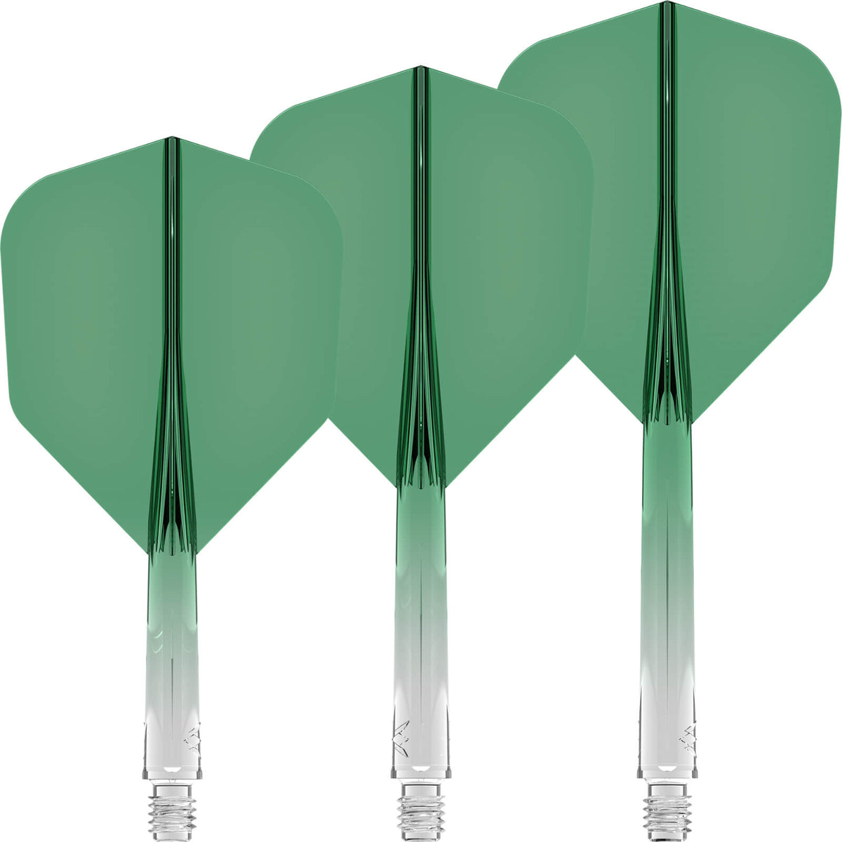 Dart Flights - Mission - Force 90 Gradient - Standard Dart Flights - Integrated Flight &amp; Shaft System Short / Green