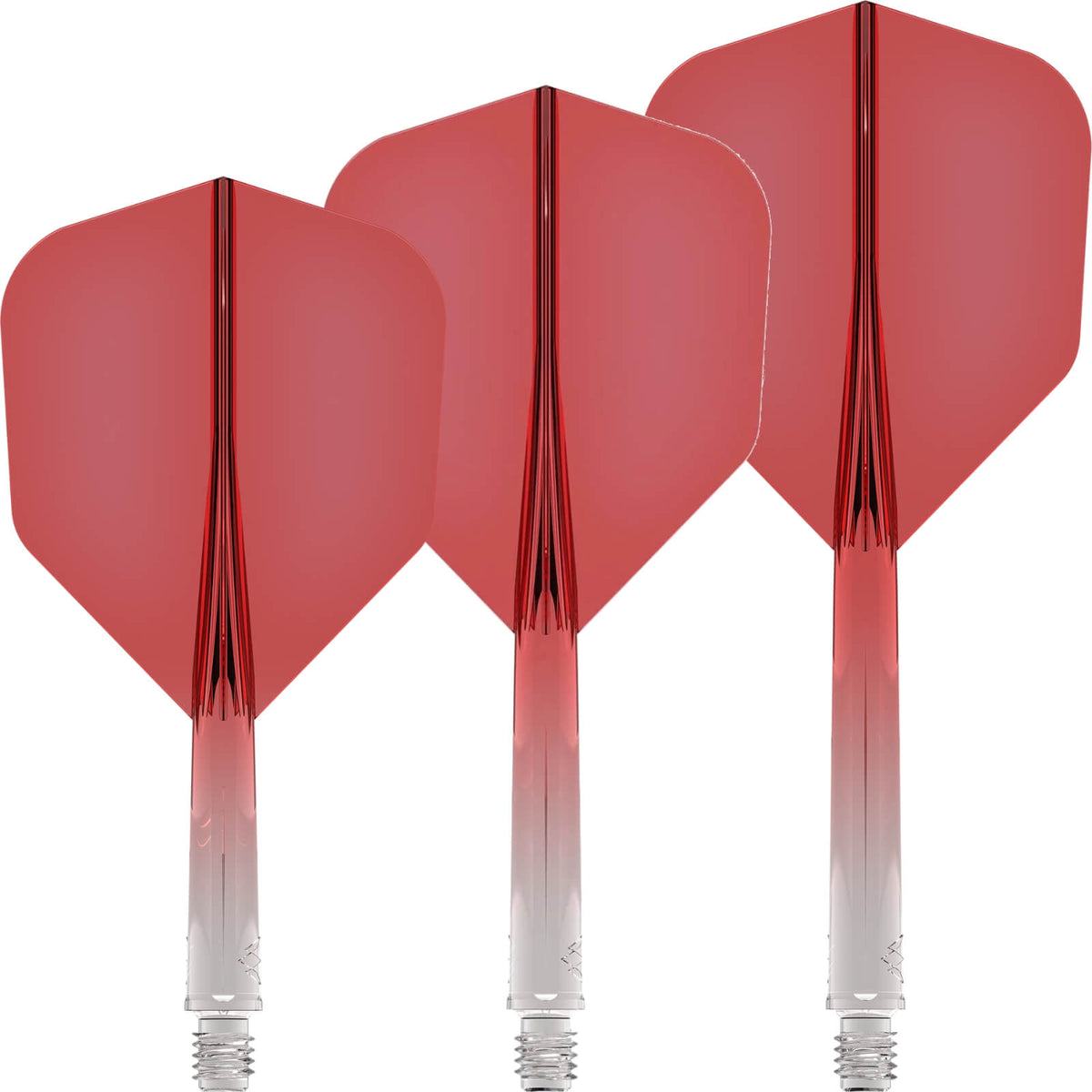 Dart Flights - Mission - Force 90 Gradient - Standard Dart Flights - Integrated Flight &amp; Shaft System Short / Red