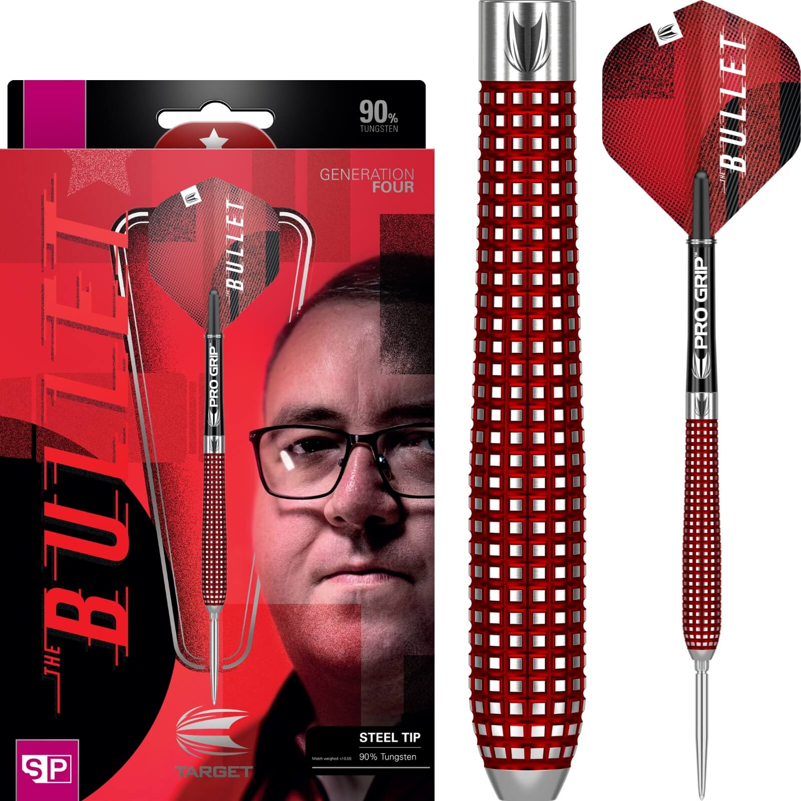 Darts - Target - Stephen Bunting Gen 4 Darts - Swiss Point - Steel Tip - 90% Tungsten - 12g 23g 25g 