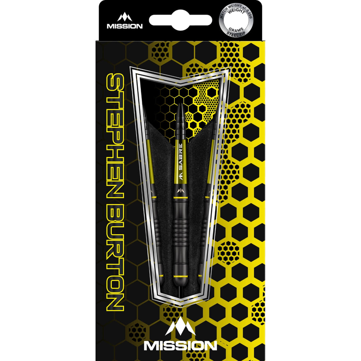 Darts - Mission - Stephen Burton Darts - Steel Tip - 90% Tungsten - 23g 25g 