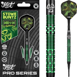Shot - Stowe Buntz 2.0 Black Ti Darts - Soft Tip - 90% Tungsten - 21g -