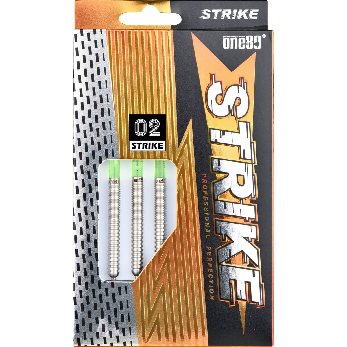 Darts - One80 - Strike 02 Darts - Steel Tip - 80% Tungsten - 22g 24g 
