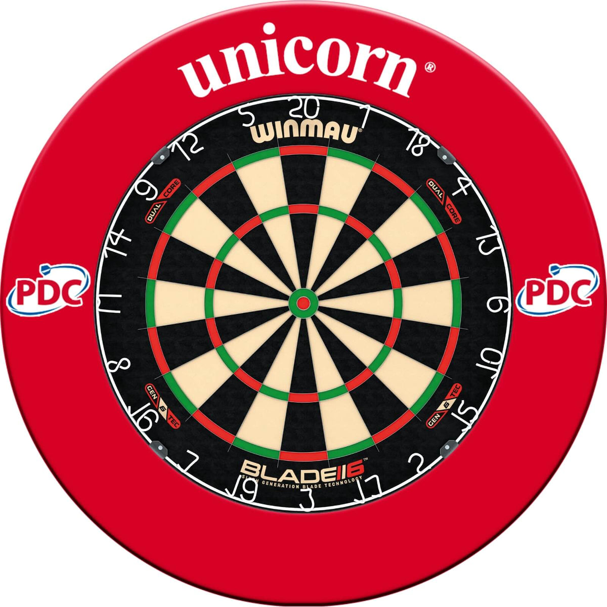 Surrounds &amp; Dartboards - Unicorn - Striker Dartboard Surround &amp; Dartboard Bundle - Choose Your Board Winmau - Blade 6 Dual Core