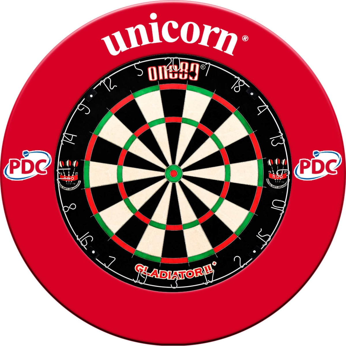 Surrounds &amp; Dartboards - Unicorn - Striker Dartboard Surround &amp; Dartboard Bundle - Choose Your Board One80 - Gladiator 2+