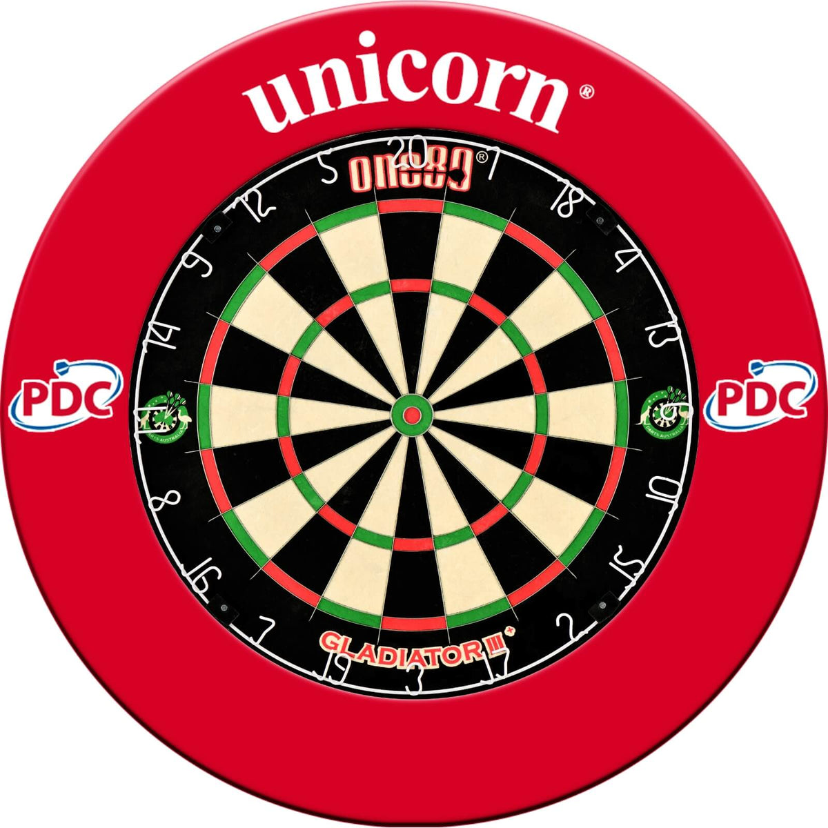 Surrounds &amp; Dartboards - Unicorn - Striker Dartboard Surround &amp; Dartboard Bundle - Choose Your Board One80 - Gladiator 3+