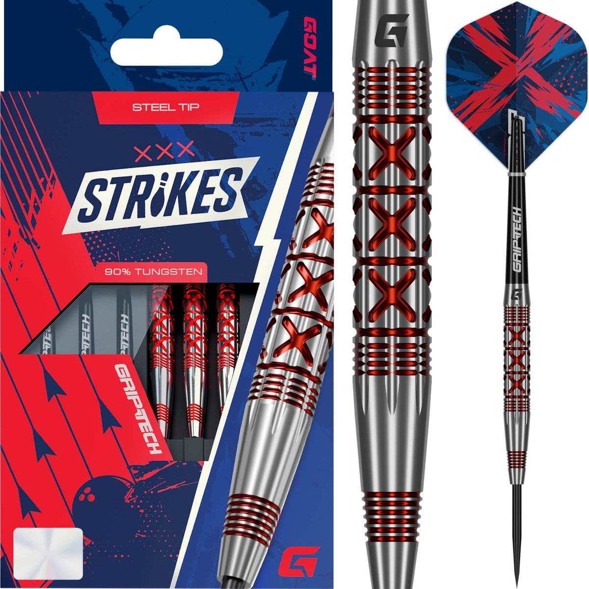 GOAT - Strikes Darts - Steel Tip - 90% Tungsten - 21.5g 23.5g 25.5g