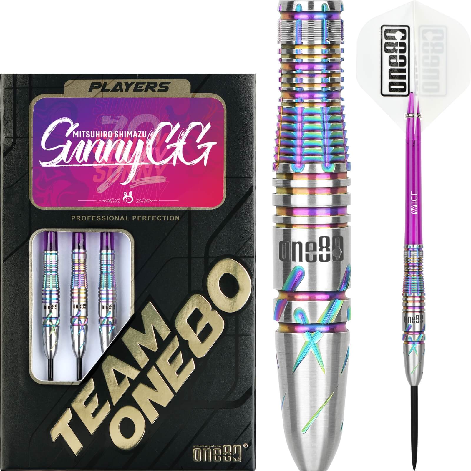 Darts - One80 - Sunny GG Darts - Steel Tip - 90% Tungsten - 22g 24g 
