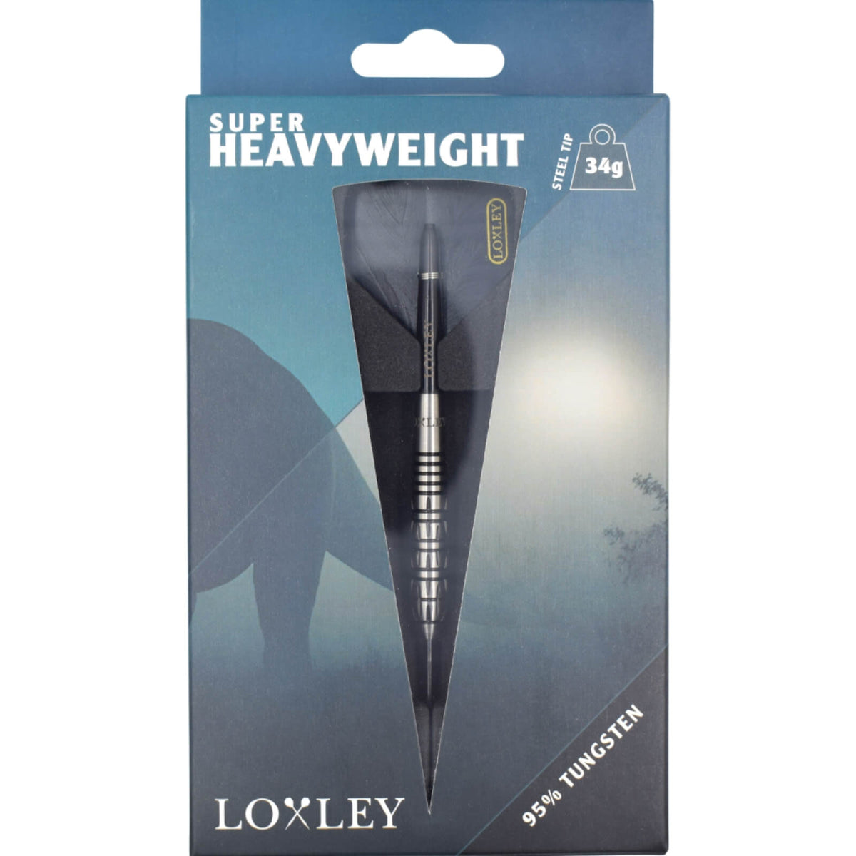 Darts - Loxley - Super Heavyweight Darts - Steel Tip - 95% Tungsten - 34g