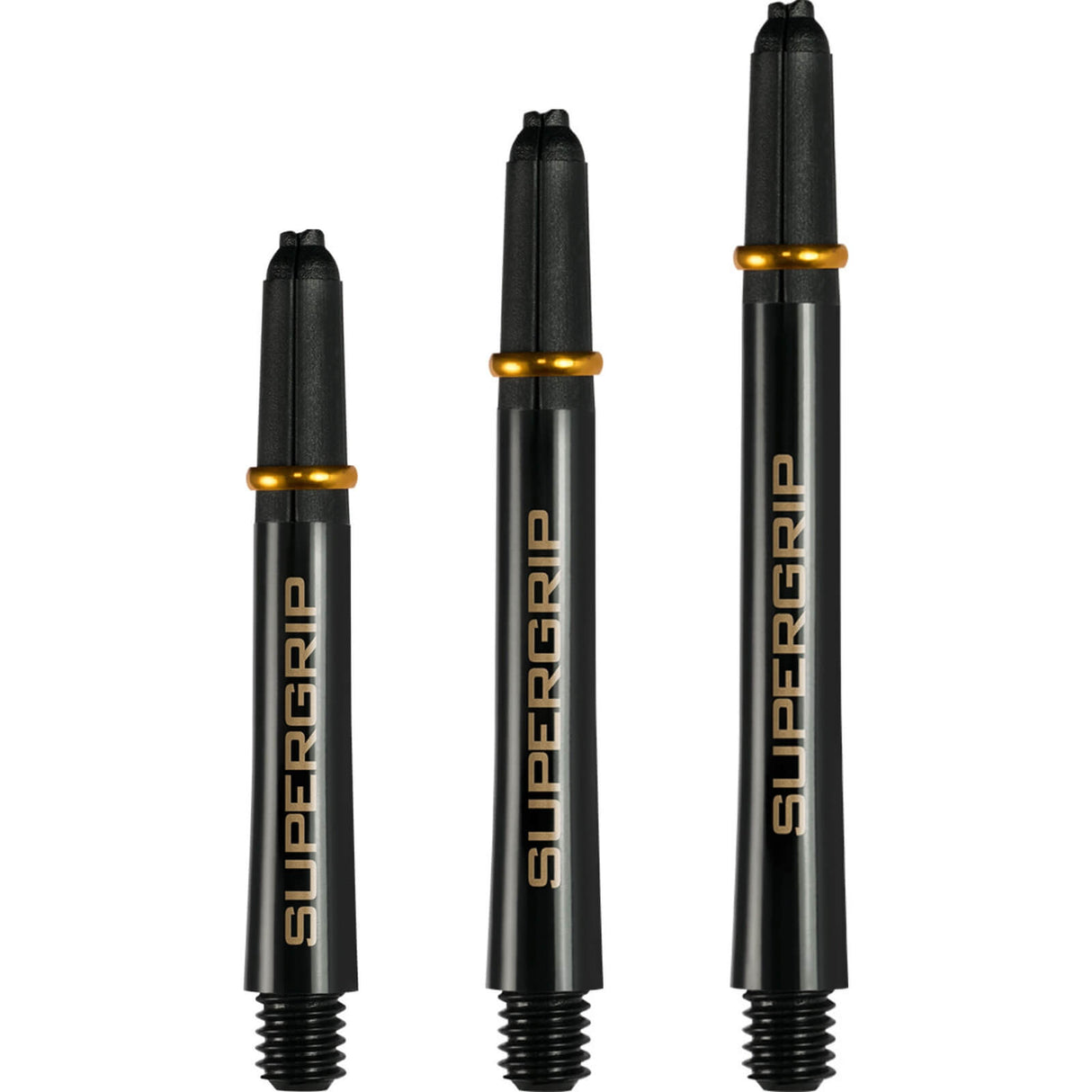 Harrows - Supergrip - Nylon Dart Shafts - Short (35mm) / Black & Gold
