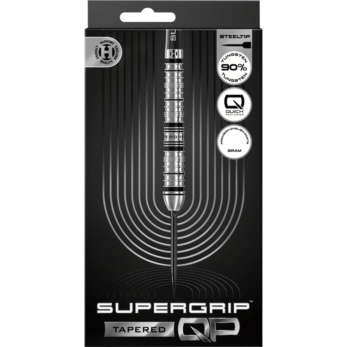 Harrows - Supergrip Tapered Darts - Quick Point - 90% Tungsten - 22g 23g 24g 26g 28g 30g