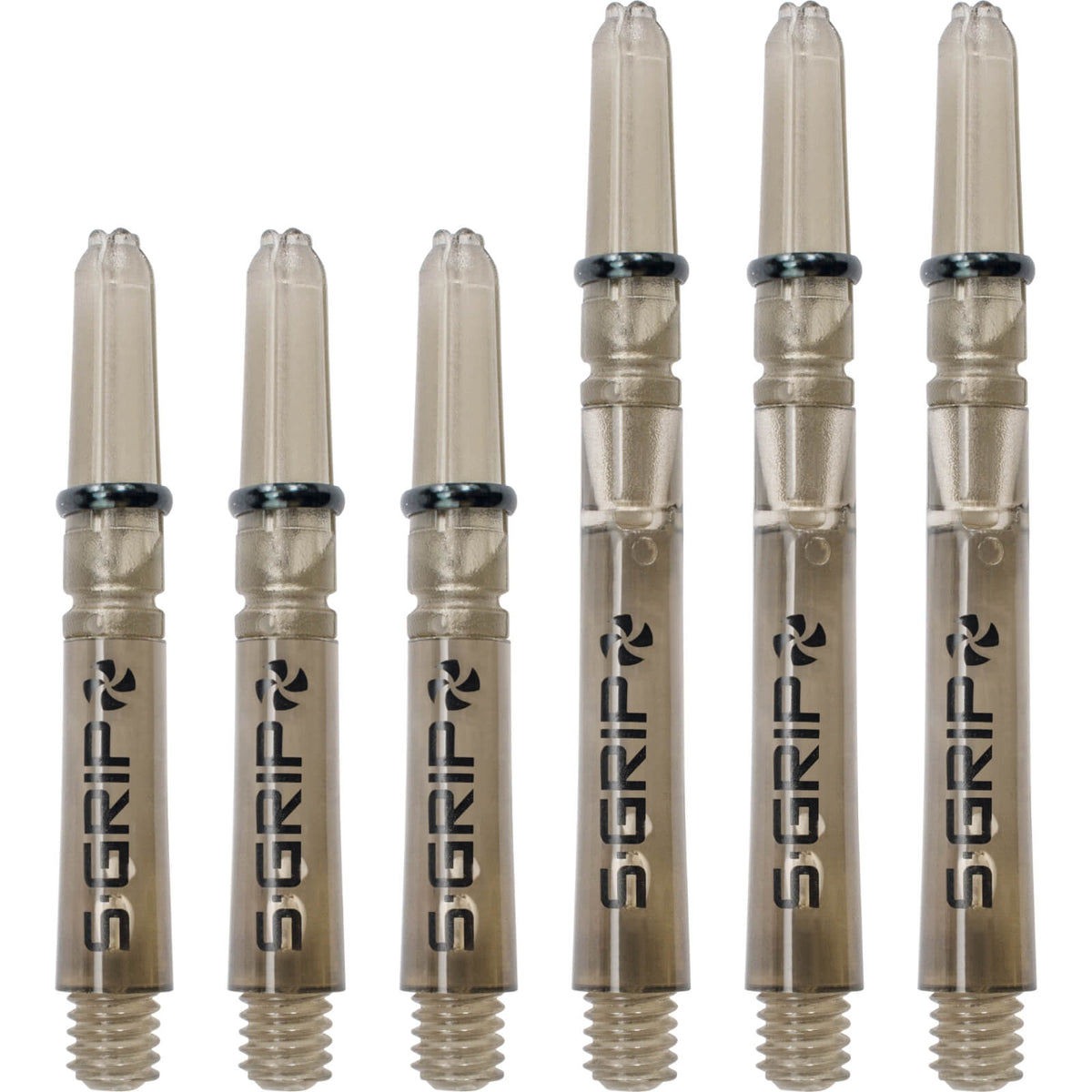 Dart Shafts - Harrows - Supergrip Spin Nylon Dart Shafts Short (35mm) / Smokey