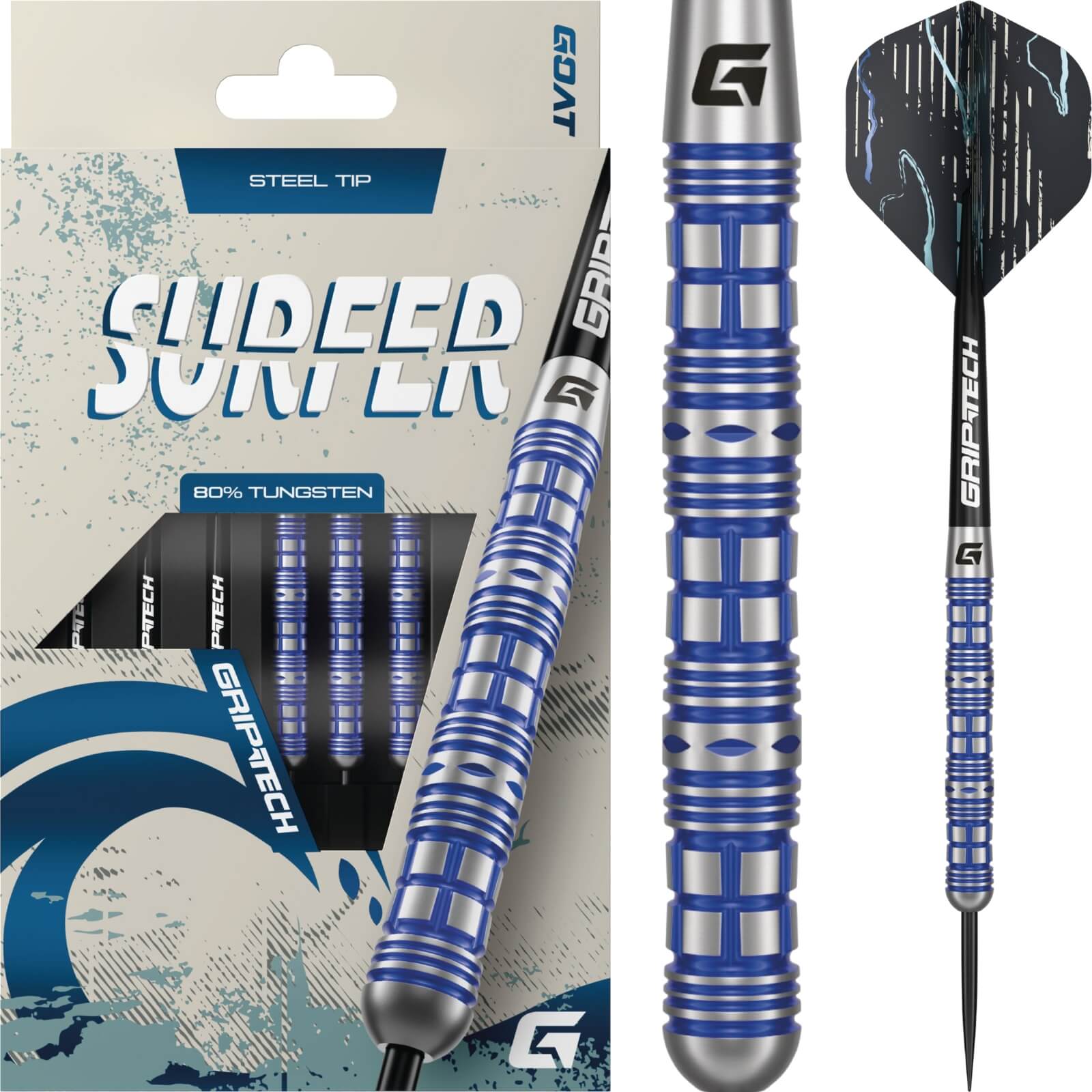 Darts - GOAT - Surfer Darts - Steel Tip - 80% Tungsten - 20g 22g