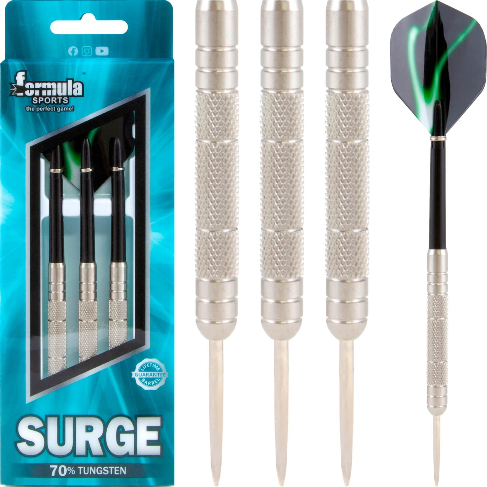 Darts - Formula Sports - Surge Darts - Steel Tip - 70% Tungsten - 22g 23g 24g 25g 