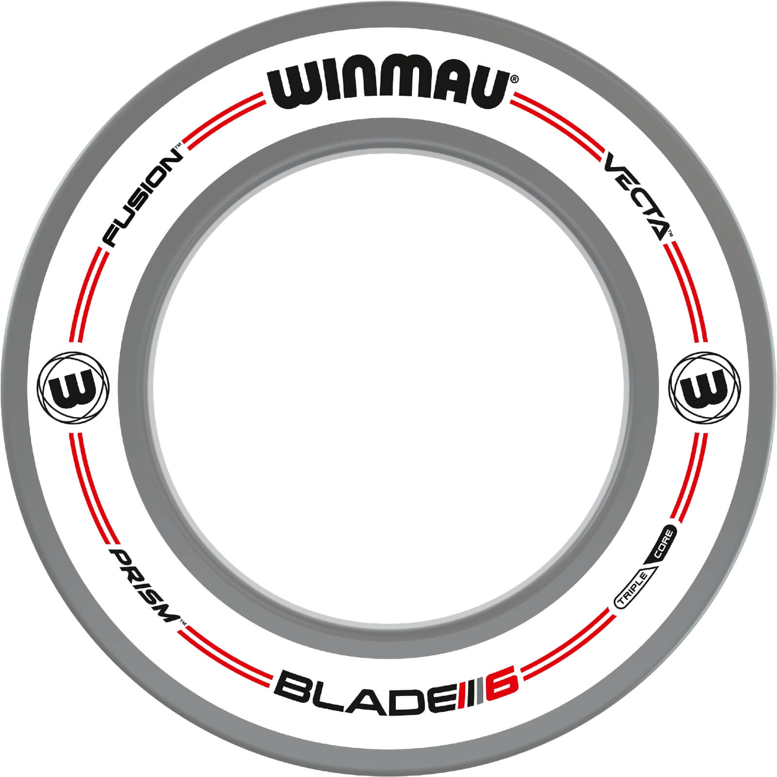 Dartboard Accessories - Winmau - Pro Line White Dartboard Surround