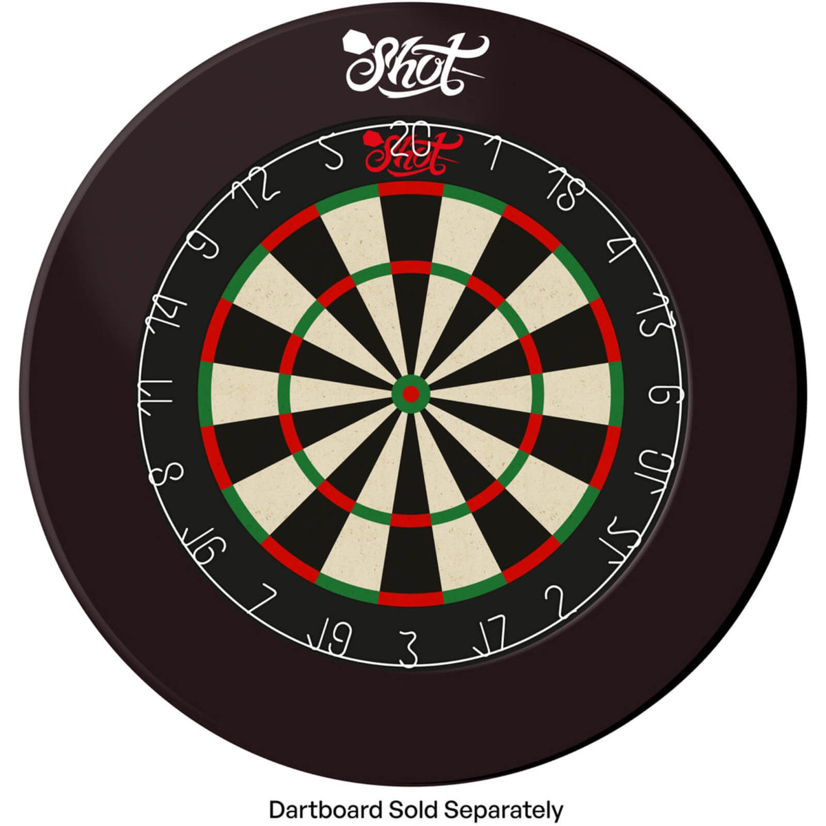Dartboard Accessories - Shot - 4 Piece Black Dartboard Surround