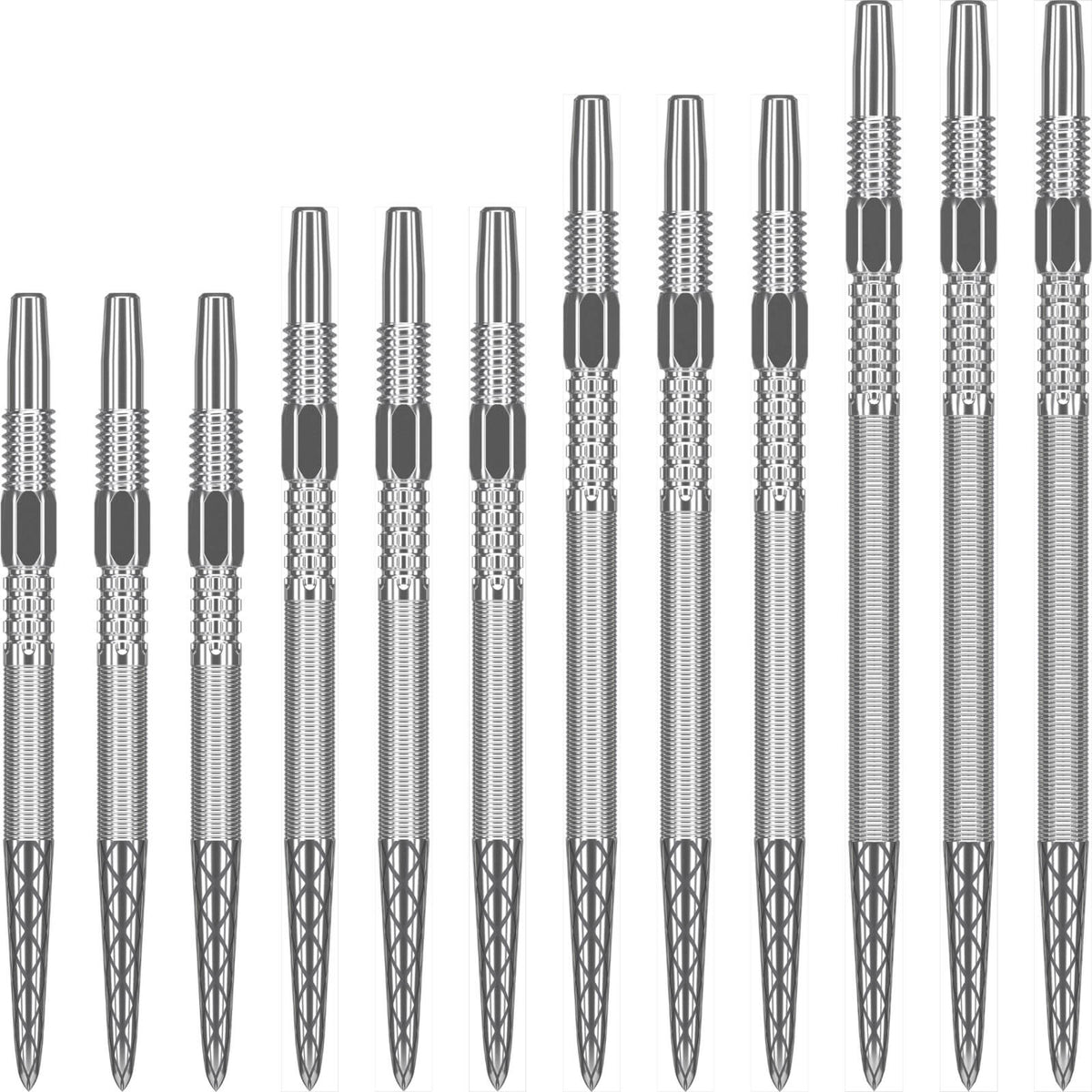 Point Accessories - Target - Swiss DX Dart Points - 26mm 30mm 35mm 40mm Silver / 26mm