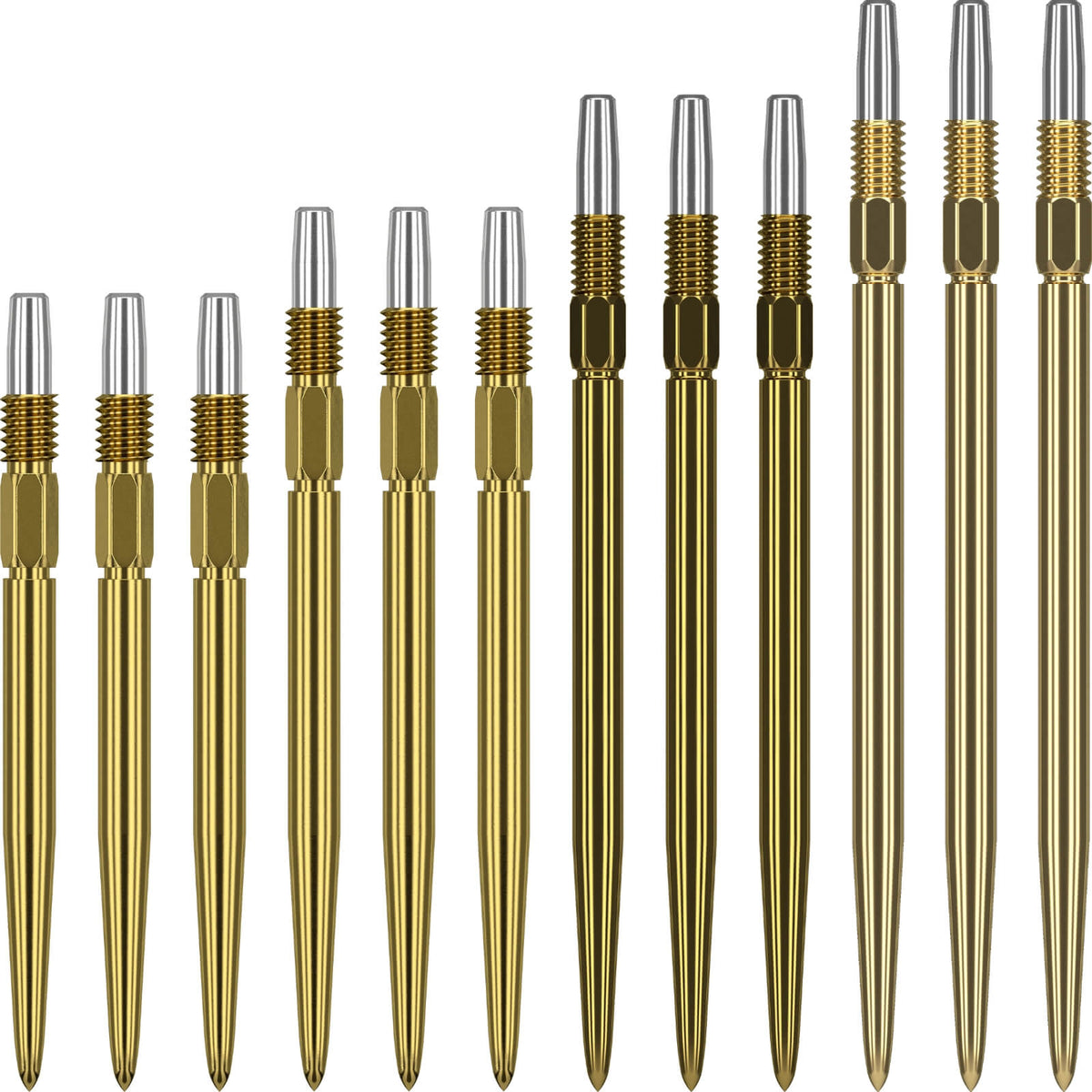 Point Accessories - Target - Swiss Plain Dart Points - 26mm 30mm 35mm 40mm Gold / 26mm