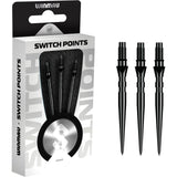 Winmau - Switch Grooved Dart Points - 26mm 30mm 40mm - Black / 26mm